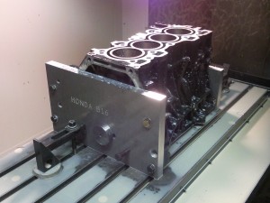 CNC engine block machining